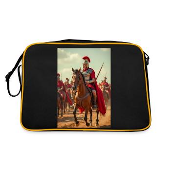 Decurio rides, Slavic winds whisper through Rome’s - Retro Bag - black/gold - Back