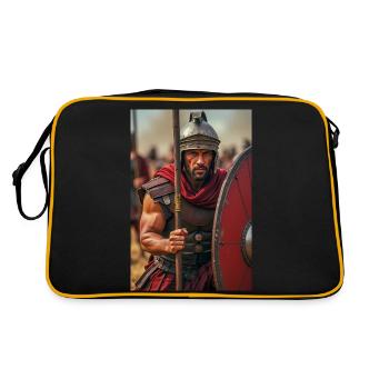 Legionäre Roms, slawische Mythen flüstern durch eine - Retro Tasche - Schwarz/Gold - Hinten