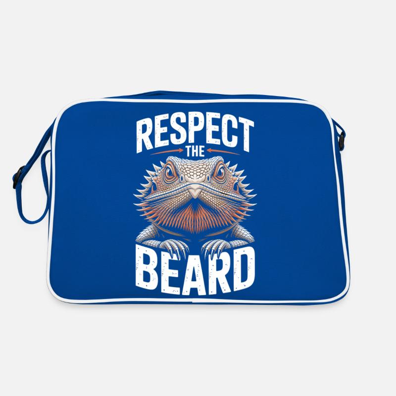Respect the Beard! Bartagame Reptil Terraristik Retro Tasche
