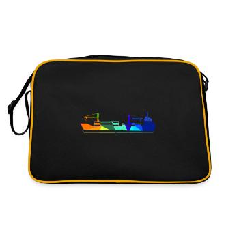 Container Ship Rainbow Polygon Ships - Retro Bag - black/gold - Back
