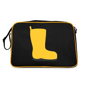 rubber boot - Retro Bag - black/gold - Back