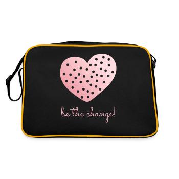 Soyez le changement! - Sac Retro - noir/or - Dos