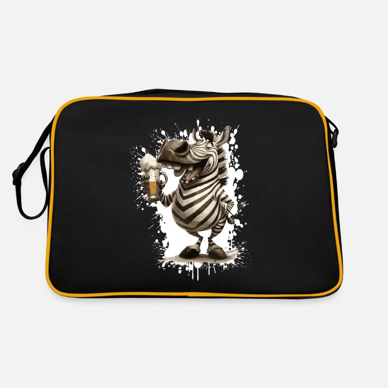 Bière Zebra Drôle Sac Retro