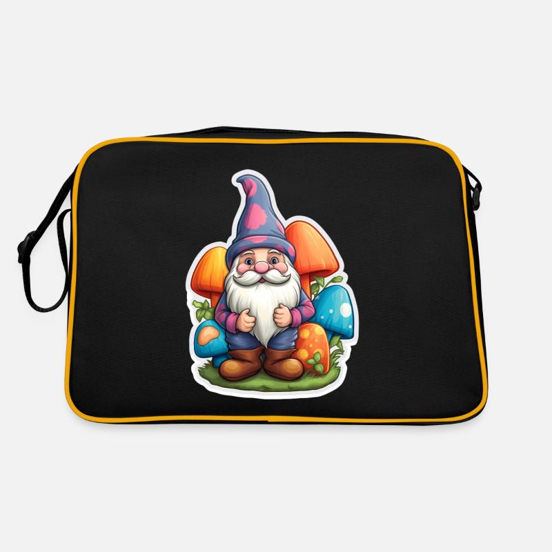 Nain entouré de champignons Sac Retro