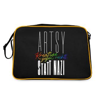 ARTSY INSTEAD OF N*ZI : Créatif et engagé - Sac Retro - noir/or - Dos