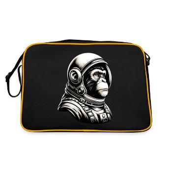 Pensive Monkey Astronaut Cosmos - Retro Bag - black/gold - Back