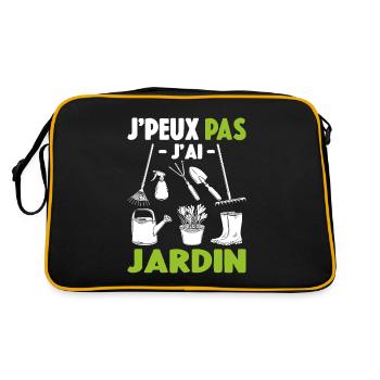 Je Peux Pas J'ai Jardin Cadeau De Jardinage - Sac Retro - noir/or - Dos