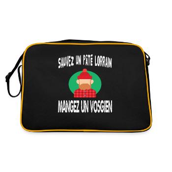 sauvez un pâté lorrain mangez un vosgien - Sac Retro - noir/or - Dos