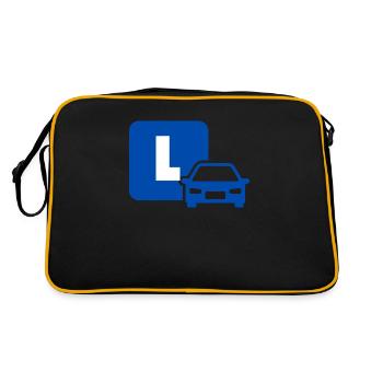 blaues L - Lili - Retro Tasche - Schwarz/Gold - Hinten