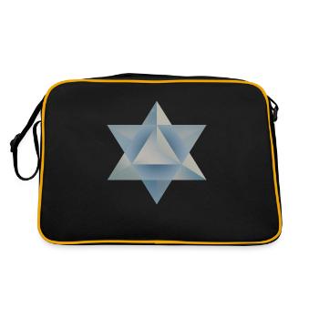 Merkaba - Retro Tasche - Schwarz/Gold - Hinten