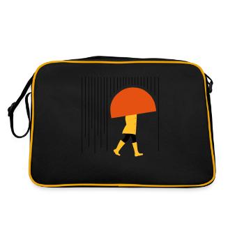 Homme sous la pluie - minime - Sac Retro - noir/or - Dos
