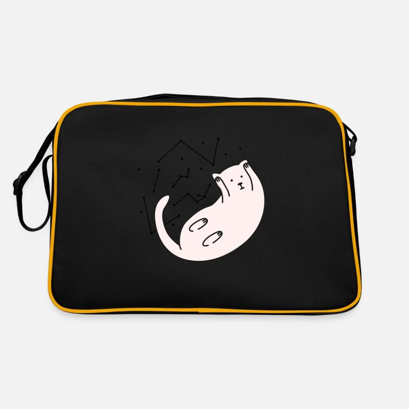 Space Cat Version 2 - Retro Bag - black/gold