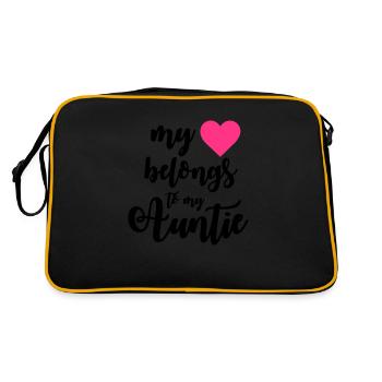 My heart belongs to my Auntie - Sac Retro - noir/or - Dos