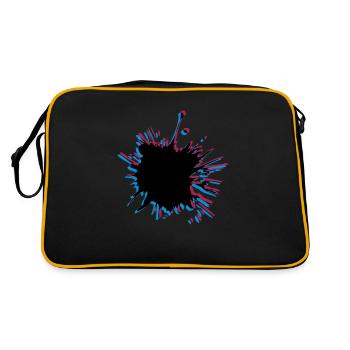 Des taches blob 3D - Sac Retro - noir/or - Dos