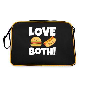 burger hotdog - Retro Bag - black/gold - Back