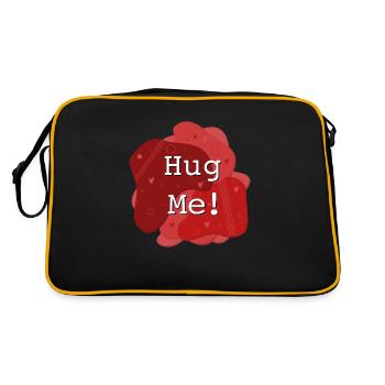Hug Me! Hug me! Illustration - Retro Bag - black/gold - Back