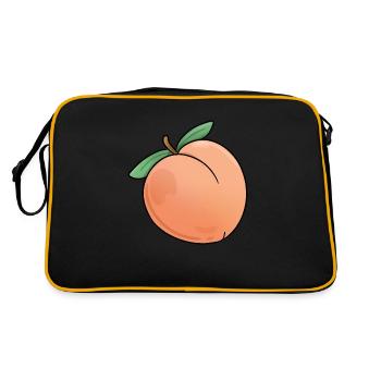 Pfirsich - Retro Tasche - Schwarz/Gold - Hinten