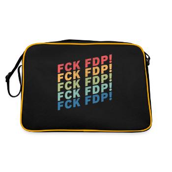 FCK FDP - Retro Tasche - Schwarz/Gold - Hinten