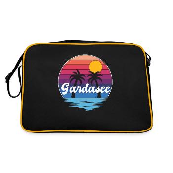 Lac de Garde vacanciers Gardasee - Sac Retro - noir/or - Dos