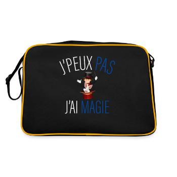 j peux pas j ai magie - cadeau anniversaire magie - Sac Retro - noir/or - Dos