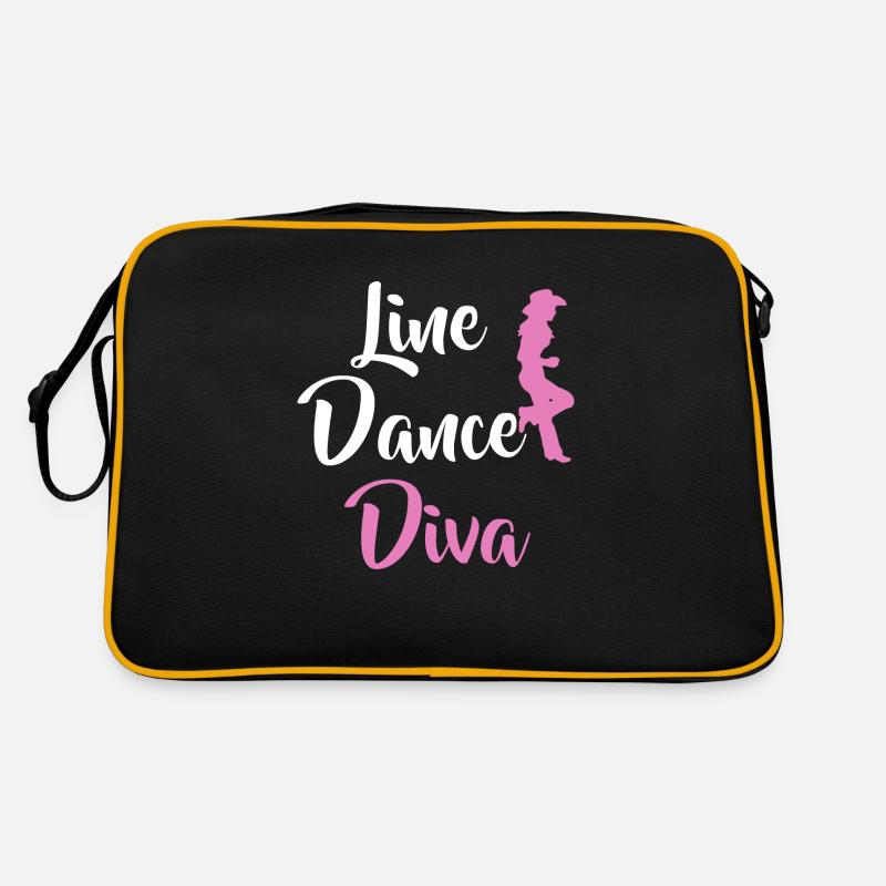 Line Dance Diva Line Dancing Country Musik Spruch Retro Tasche