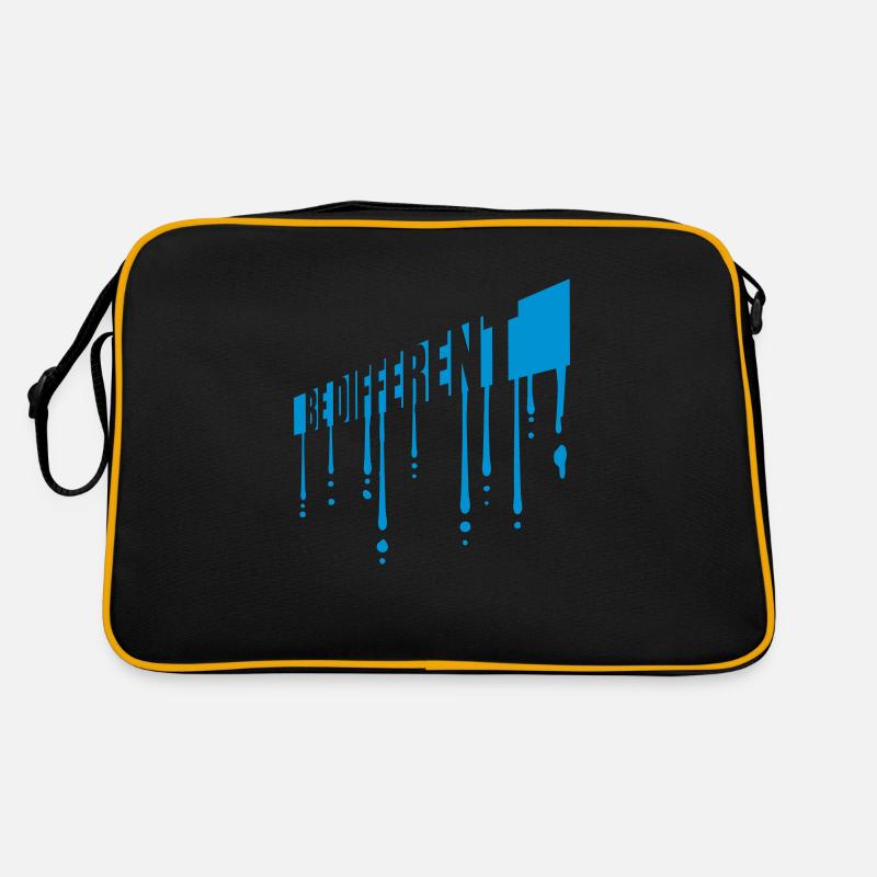 Be different Logo Design - Retro Tasche - Schwarz/Gold