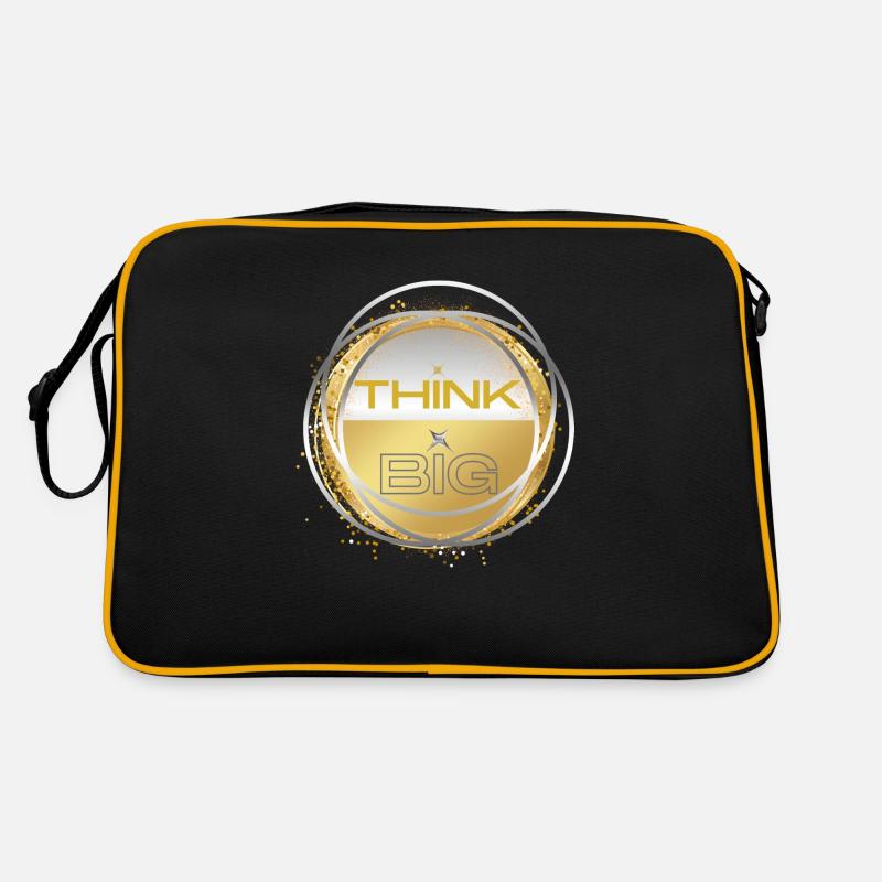 THINK BIG couleur or argent Sac Retro