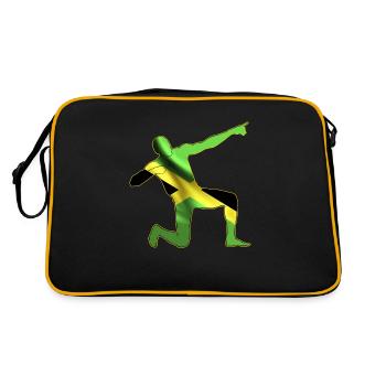 Jamaikanische Flagge Sportleichtathletik - Retro Tasche - Schwarz/Gold - Hinten