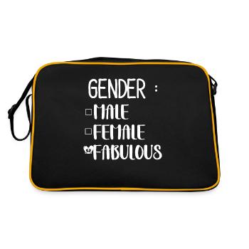 Gender reveal baby fabulous Baby Showe - Sac Retro - noir/or - Dos