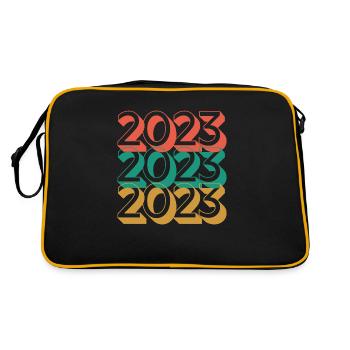 Anniversaire année 2023 / Vintage 2023 - Sac Retro - noir/or - Dos