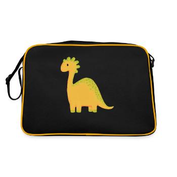 Mignon Yellow Dinosaur Gift Idea Baby Kids - Sac Retro - noir/or - Dos