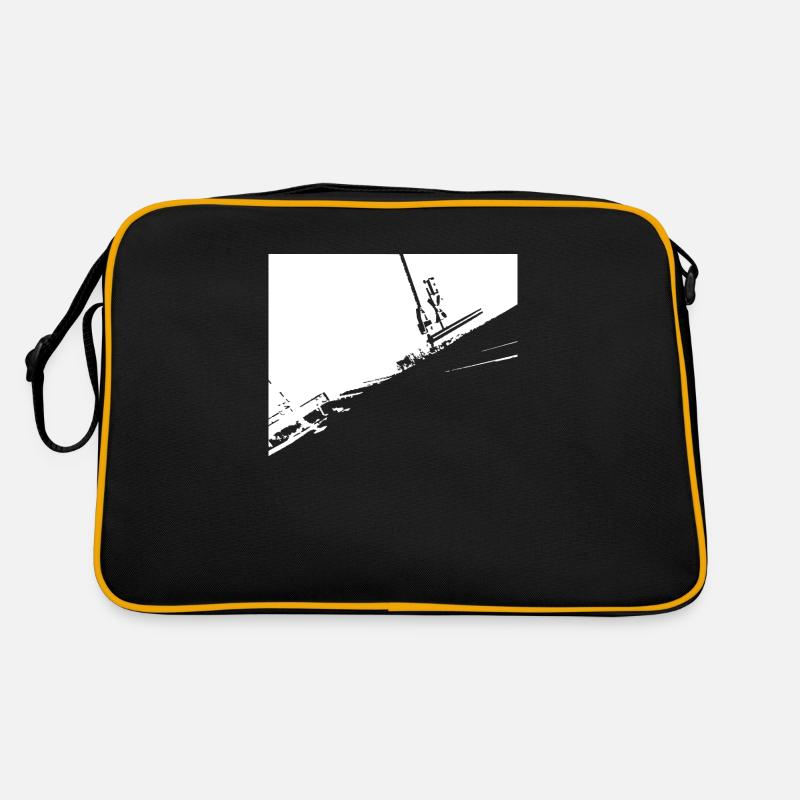 Level crossing road landscape Retro Bag