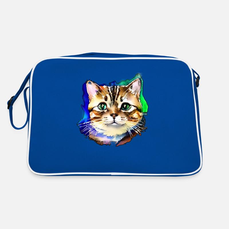 Katzengesicht 3 Retro Tasche