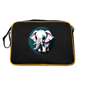 Little Elephant Cartoon Cute Adventure 16 - Retro Bag - black/gold - Back