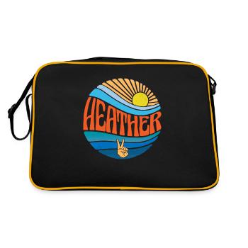 Chemise Heather Vintage Sunset Cravate Groovy - Sac Retro - noir/or - Dos