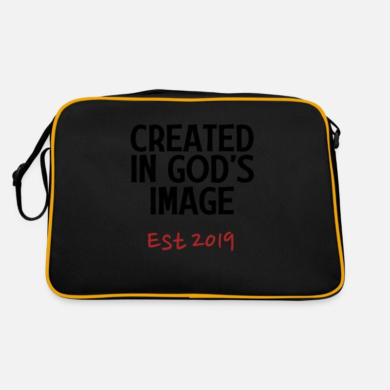 Created in God's Image Est 2019 Retro Bag