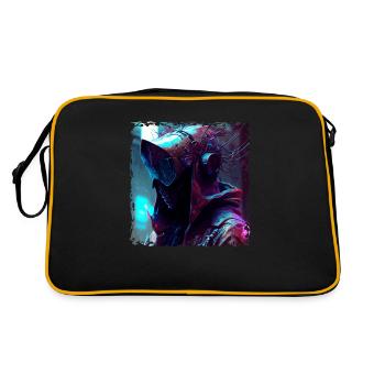 Cyborg dans un avenir sombre comme dystopie - Sac Retro - noir/or - Dos