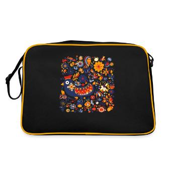 L'oiseau Piou vintage - Sac Retro - noir/or - Dos