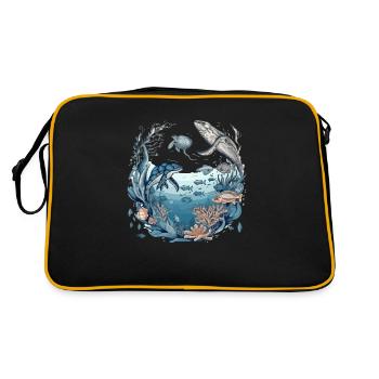 Créatures de la mer - Sac Retro - noir/or - Dos