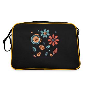 Les fleurs - Sac Retro - noir/or - Dos