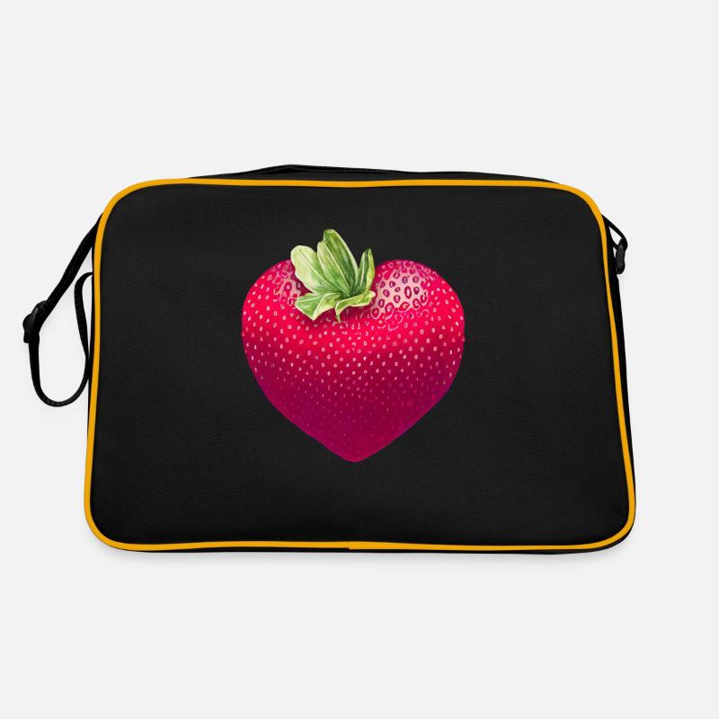 Erdbeere Retro Tasche