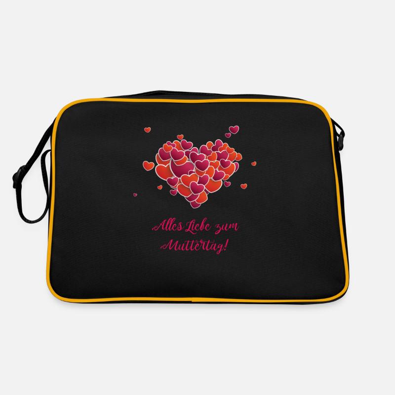 Muttertag Hearts Splash 3 Retro Tasche