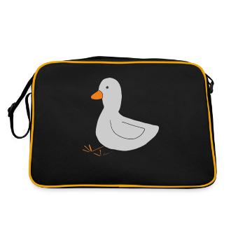 Duck Grey - Retro Bag - black/gold - Back
