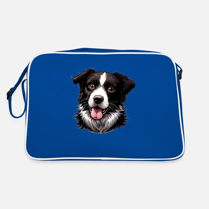 Border Collie Retro Tasche