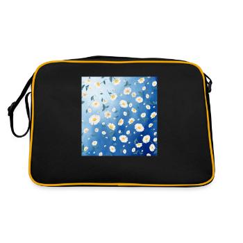 Vintage Kamille Blume Fleur de Camomille Vintage - Sac Retro - noir/or - Dos