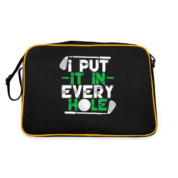 Funny Golf Player Golf Club - Retro Bag - black/gold - Back