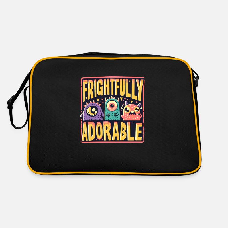 FRIGHTFULLY ADORABLE - Retro Bag - black/gold