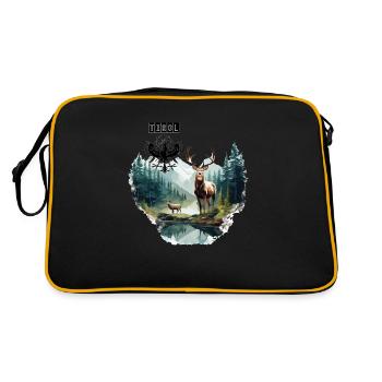 Tyrolienne Adler & Hirsch est fidèle au Land du Tyrol - Sac Retro - noir/or - Dos