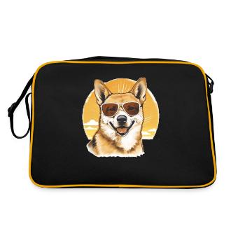 Akita - Retro Bag - black/gold - Back
