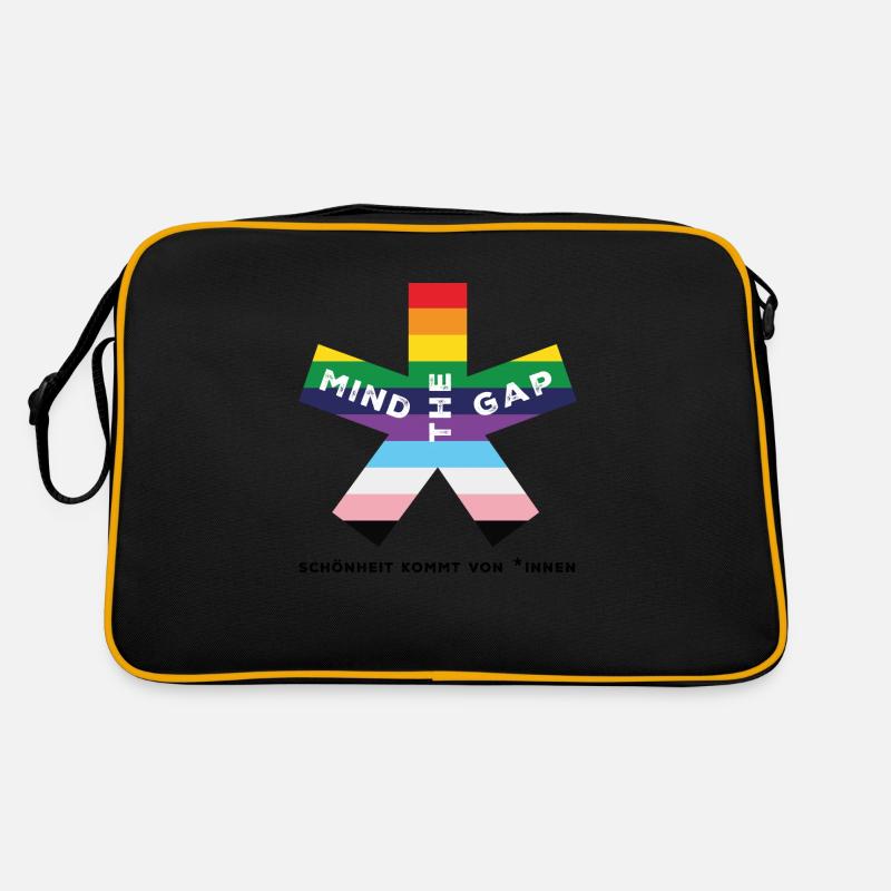 blockedTitle - Retro Tasche - Schwarz/Gold